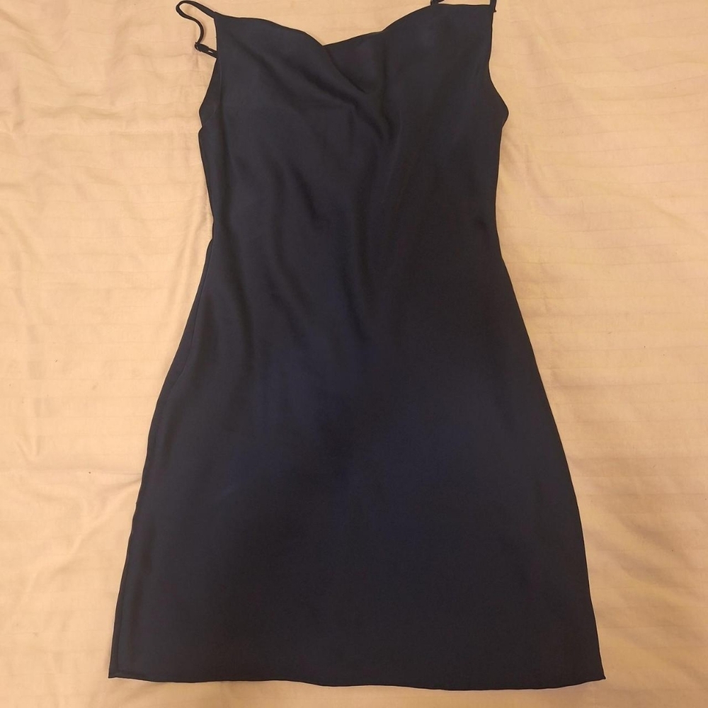 Urban Outfitters Navy Slip Mini Dress